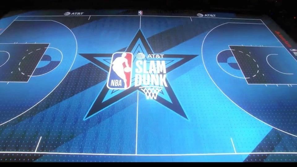 NBA全明星賽首次采用LED地板屏，艾比森至真顯示閃耀籃球盛宴